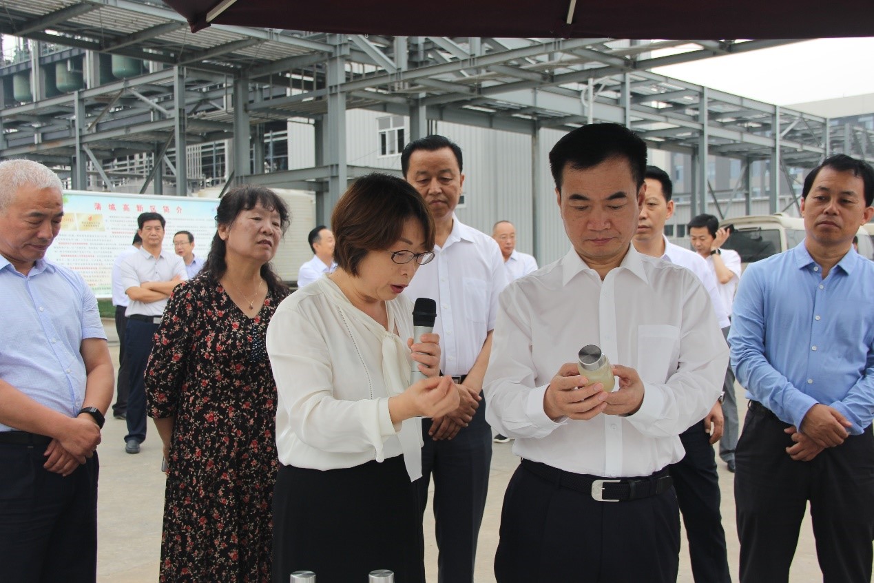 渭南市长李毅视察蒲城钱能钱包科技新材料有限公司