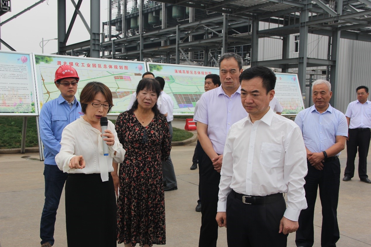 渭南市长李毅视察蒲城钱能钱包科技新材料有限公司